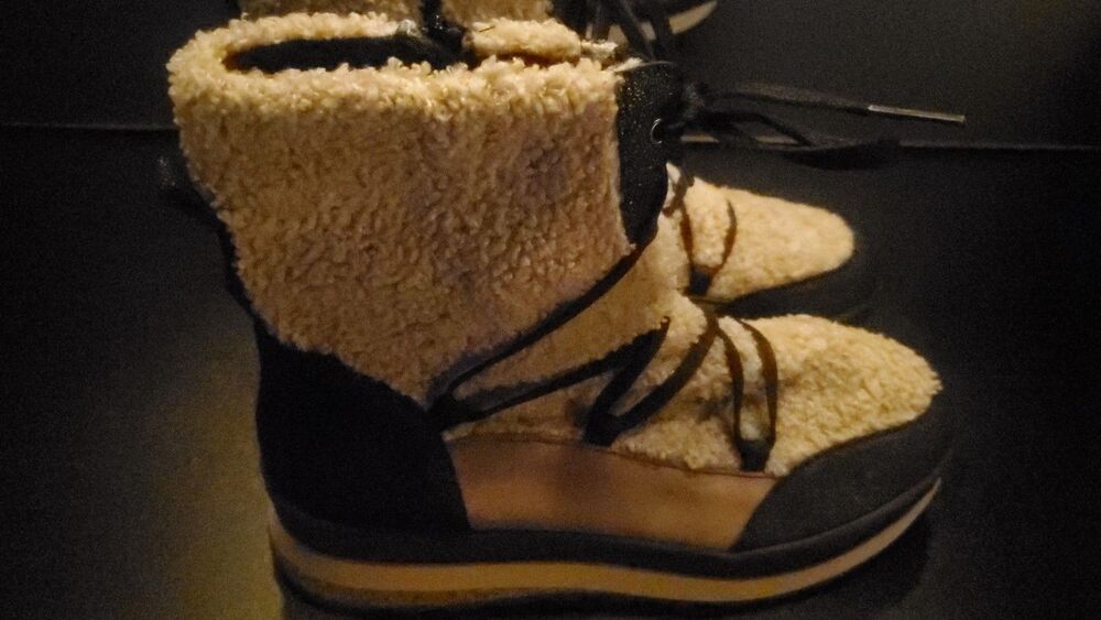 Don Diego Fur Lace Boot Black And Tan Size 8.5
